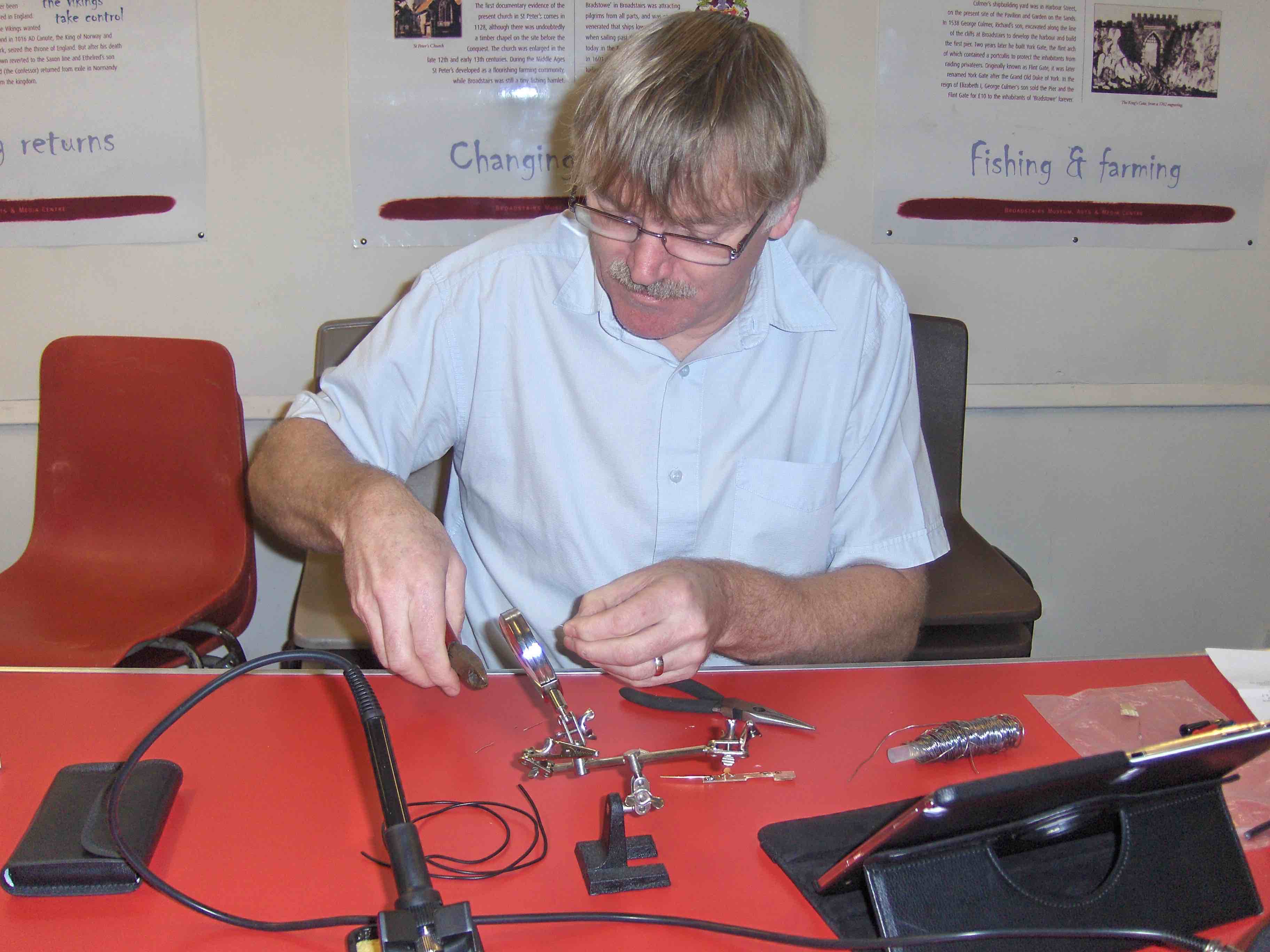 Ian Solly building his RF probe