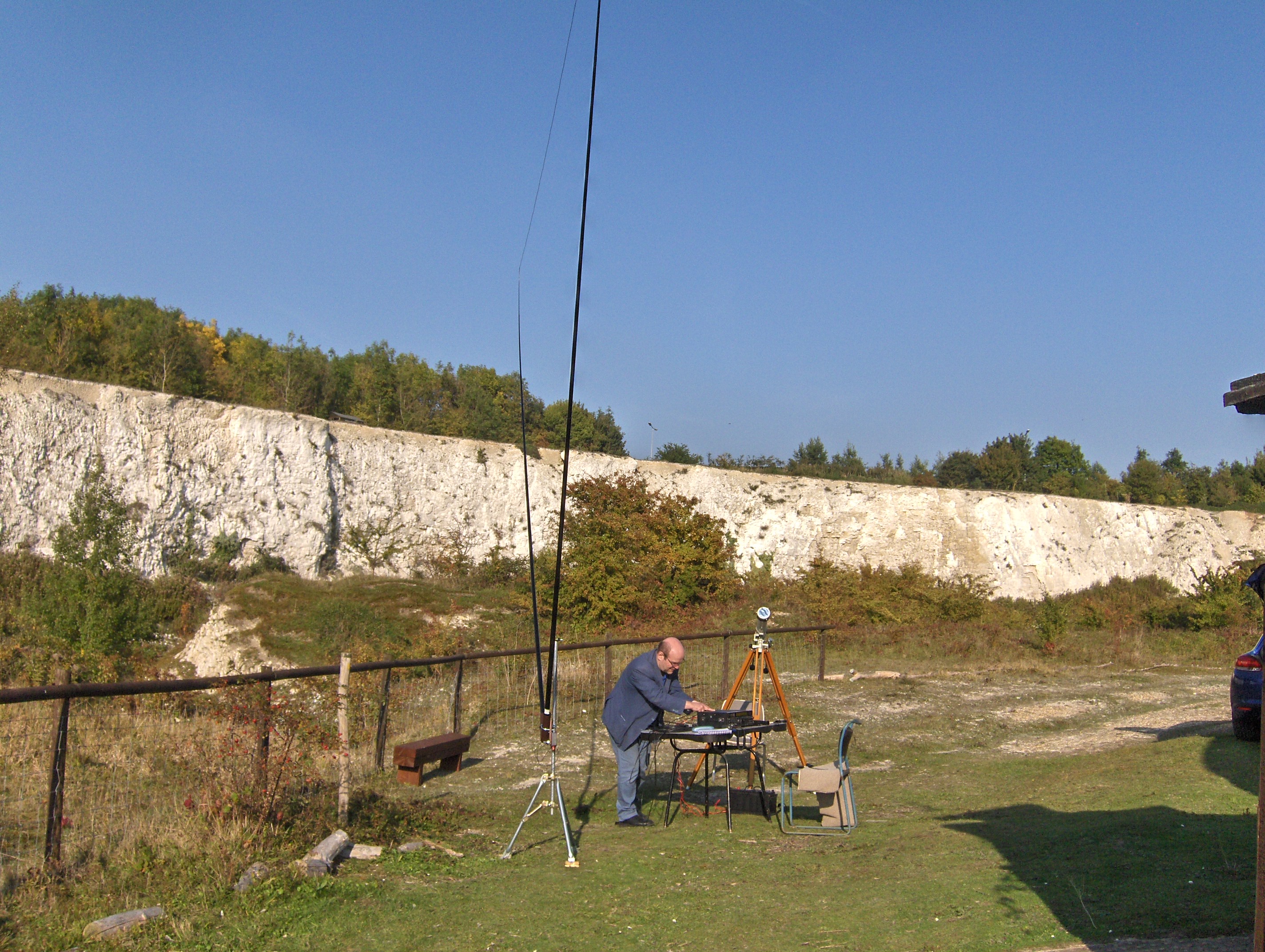 â€œ Andrew setting up the delta loop antenna